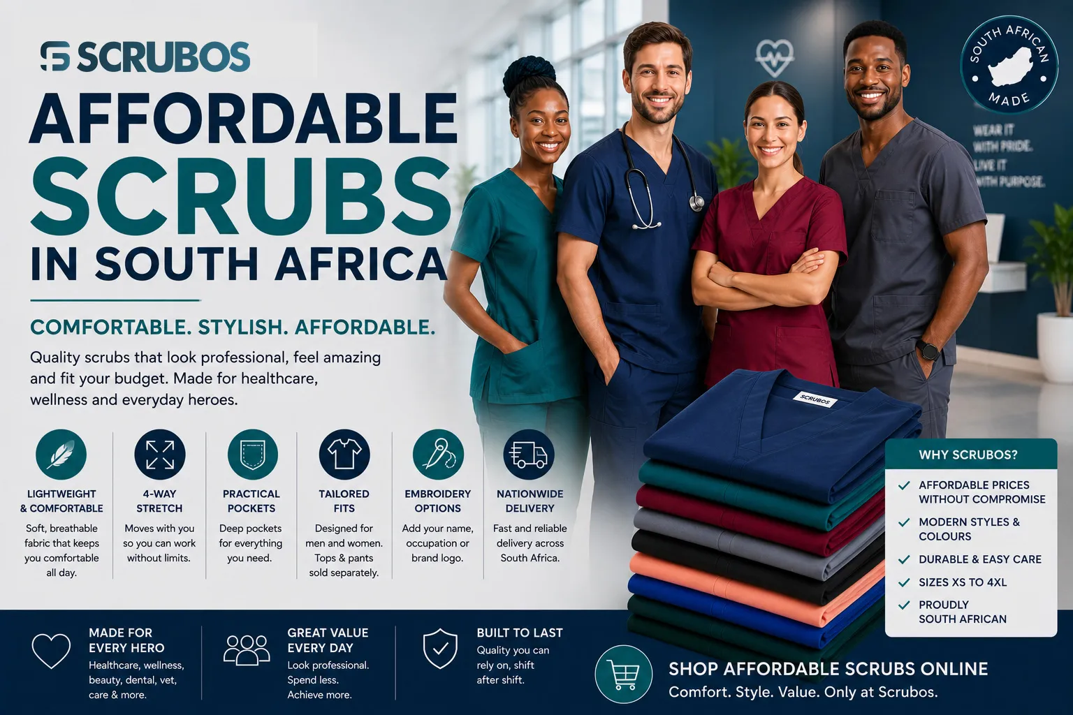Professional Scrubs for Healthcare, Wellness, and Everyday Workwear in South Africa Professional Scrubs for Healthcare, Wellness, and Everyday Workwear in South Africa