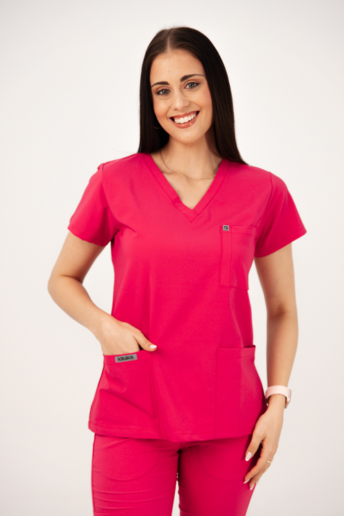 Scrubos Frontrunner Ladies Pink Scrub Top