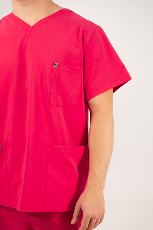 Frontrunner Men Pink Scrub Top