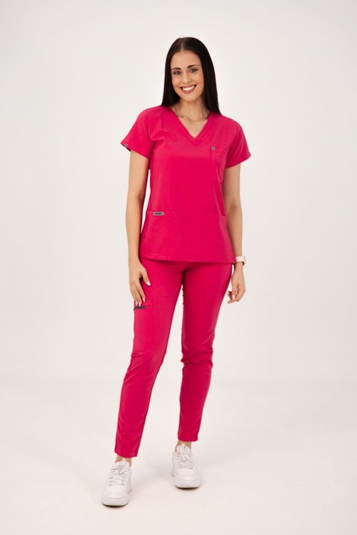 Frontrunner Ladies Pink Straight-Cut Scrub Pants